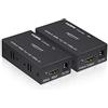 MISOTT HDMI Extender 60M Ethernet, Ricevitore Trasmettitore HDMI a RJ45 Cat5e Cat6 Cat7, Supporto 1080p, 3D, HDCP, EDID per PC, DVD, PS4, Laptop