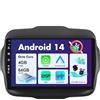 BXLIYER SXAUTO Android 14 IPS Autoradio Per Jeep Renegade (2015-2018) - 4G+64G - Senza fili Carplay & Android Auto - LED Camera + MIC - DAB Fast-boot Volante 360-CAM AHD DSP Bluetooth - 2 Din 9 Pollici