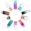 REWBOAT Confezione da 10 chiavette USB da 16GB con colori sfumati USB 2.0 chiavette di memoria design girevole all'ingrosso in blocco pen drive per archiviazione dati