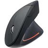 Getdoublerich Mouse verticale wireless, ergonomico e silenzioso, con luce LED, per PC, laptop, computer, sensore ottico (nero)