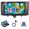 7SIMO 【8+256 GIGA】Autoradio Navigatore Car Tablet Android 14 Radio CarPlay Android Auto Wireless 9 Pollici Bluetooth GPS Viva Voce Per SMART FORTWO (2011-2014