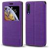 Shantime Custodia Flip in Pelle PU con Finestra Visibile e Chiusura Magnetica Invisibile Compatibile con Wiko View 4, Protezione Totale