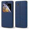Shantime Custodia Flip in Pelle PU con Finestra Visibile e Chiusura Magnetica Invisibile Compatibile con Vodafone Smart E9, Protezione Totale