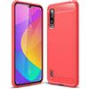 Cruzerlite Custodia per Xiaomi Mi 9 Lite, Carbon Fiber Texture Design Cover Anti-Scratch Shock Absorption Cover per Xiaomi Mi 9 Lite (Red)