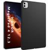 GIOPUEY Cover per Honor MagicPad 4 12.3, Guscio posteriore in TPU morbido, Ultra-sottile, Anti-vibrazione e anti-scivolo - Nero