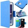 ebestStar - Cover Compatibile con Samsung S6 Edge Galaxy SM-G925F G925 Custodia Portafoglio Pelle PU Protezione Libro Flip, Blu [Apparecchio: 142.1 x 70.1 x 7mm, 5.1'']