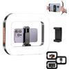 Yaepoip Rechargeable Selfie Portable Ring Light - Adjustable Bicolor Fill Light, Phone Video Stabilizer for iPhone with 4400mah Built-in Battery (Only fill light)