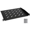 HMF 65499 Ripiano per armadio server | 19 pollici | 1 U | profondità di installazione 350 mm | nero