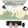 DSKGSJH Simpatico tappetino da scrivania con gatti Matcha verde anime gatto kawaii grande tappetino per mouse da gioco estetico tappetino da scrivania XL, tappetino decorativo per scrivania da donna,