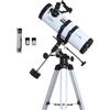 Zoomion Philae 114/500 EQ riflettore telescopio - Cannocchiale astronomico con treppiede, supporto e oculari per bambini e principianti