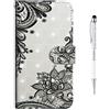 Grandoin Custodia per Motorola Moto G10 / G20 / G30, 3D Creativo Colorato Custodia Retro a Libro Flip Case Portafoglio Cover in Pelle Wallet Magnetica Supporto Cover Cassa Protettiva (Pizzo)