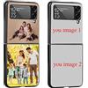 TIANDIMY Custodia personalizzata per Samsung Galaxy Z Flip 4 5G, immagine personalizzata nome testo PC antigraffio custodia per telefono Crea la tua foto Cover per telefono per Galaxy Z Flip 4 5G