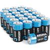 ABSINA 24x Pile C LR14 Alcaline - Batterie C LR14 di lunga durata per torcia, giocattoli e altro - Batterie mezza torcia 1,5 volt