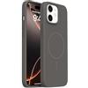 Mixroom - Custodia Cover Case per iPhone 11 in Tpu silicone liquido morbido compatibile con MagSafe con cerchio magnetico integrato Grigio C09