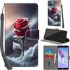 Haninsuze Cover per Honor 9 Lite Custodia Cover Pelle Libro Portafoglio con Porta Carte Magnetica Protezione Antiurto Cuoio Flip Case Custodia Cover per Honor 9 Lite, Rose