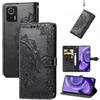 ShuiSu Custodia a portafoglio per Motorola Edge 30 Neo, mandala goffratura PU pelle morbida silicone chiusura magnetica cavalletto tasche carte di credito guscio protettivo - nero