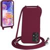 WenBaby Cover Compatible con Samsung Galaxy A23 4G/5G,Cellulare Girocollo Custodia con Cordino TPU Corda Silicone Case Bumper per Samsung Galaxy A23 4G/5G Custodia, Rosso