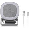 InnovaGoods - Altoparlante Bluetooth Multifunzionale con Caricabatterie Wireless 10W, Luce LED Touch 24 LED, 2 Modalità di Illuminazione, Supporto Antiscivolo, Portatile, Multicolore