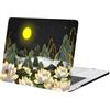 FFBOFFC Custodia Compatibile con MacBook 12 Pollici con Retina Display 2015 2016 2017 Rilascio A1534, Copertura Plastica Case Custodia Rigida Protettiva Cover, Fiori di Loto