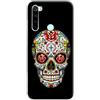 Mixroom - Cover Custodia Back case In TPU Silicone Morbido Per Xiaomi Redmi Note 8T Fantasia Teschio Messicano Fiori Z428