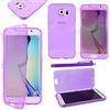 ebestStar - Cover Compatibile con Samsung S6 Galaxy SM-G920F, G920 Custodia Silicone Portafoglio Gel TPU, Protezione Anti Shock AntiGraffio +Penna, Viola [Apparecchio: 143.4x70.5x6.8mm 5.1]