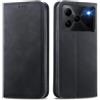 MOJIA Cover per Doogee Note 56 / Note 56 Plus/Note 56 Pro, Custodia Folio Portafoglio in Pelle PU [chiusura magnetica], Case a Libro con Guscio Interno in TPU, Supporto per Carte.. Nero