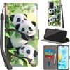 PHINIENLAND Cover per Honor 200 Lite custodia portafoglio Pandas | 3 scomparti carte, 1 tasca banconote, Chiusura magnetica, Supporto, Pelle PU flip cover per Honor 200 Lite