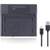 FocusFoto Caricabatteria LCD USB tipo C per JVC BN-V10U BN-V11U BN-V12U BN-V14U BN-V18U BN-V20U BN-V22U BN-V24U BN-V25U BN-V28U