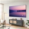 [en.casa] Schermo di Proiezione a Parete 100 Pollici Formato 16:9 Telo Proiettore Full HD 4K 8K HDR Montaggio a Muro per Home Cinema Ufficio Sala Riunioni Gaming - Grigio