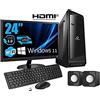Outlet Computer Outsider PC Desktop Computer Completo - SSD 240GB - WINDOWS 11 PRO 64 BIT - WIFI - HDMI - VGA - TASTIERA E MOUSE USB CASSE AUDIO… (CPU: I5 - RAM 16GB, MONITOR 24)