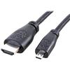 sb components Raspberry Pi - Cavo da micro HDMI a HDMI per Raspberry Pi 5/Pi 4/18 Gbps ad alta velocità 4K a 60 Hz 2160p, cavi audio e video, 2 m, colore: nero