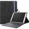Hoozee Custodia per tablet TABWEE K10/Winsing da 10 pollici con tastiera, custodia universale 2 in 1 per tablet da 9 ~ 11 pollici. (Nero, Tabwee K10/Winsing 10 Tablet)