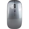 Generic Mouse wireless 2,4 G ultra sottile silenzioso portatile ed elegante ricaricabile 10 m trasmissione wireless (grigio)