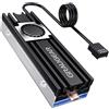 GRAUGEAR | Raffreddatore heatpipe M.2 con ventola | f. SSD M.2 NVMe 2280 | ventola attiva da 20 mm | riduce la temperatura fino al 50%.