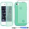 ebestStar - Cover Compatibile con iPhone 4, 4S Custodia Silicone Portafoglio Gel TPU, Protezione Anti Shock AntiGraffio Antiscivolo + Mini Penna, Blu [Apparecchio: 115.2 x 58.6 x 9.3mm, 3.5'']