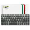 New Net Keyboards - Tastiera ITALIANA compatibile con HP EliteBook 850 G1, 850 G2, 840 G1, 840 G2, 740 G1, 740 G2, 745 G2, 750 G1 750 G2 755 G2, HP ZBook 14 G2 Retroilluminata, Frame Silver e Trackpad