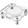 Generic Supporto da Tavolo in Acrilico per Mac Mini M4 /M4 Pro 2024, Supporto di Raffreddamento Scavato Supporto per Computer Mini Base di Montaggio da Scrivania Antiscivolo