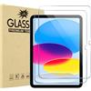 TechDealsUK Confezione da 2 pellicole protettive per iPad 10a Generazione 10,9 (2022) Pollici in Vetro temperato 9H per iPad 10a Generazione