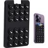 Generic Porta carte in silicone per telefono, supporto adesivo per cellulare, supporto per telefono con ventosa per auto, potente adsorbimento, forniture per parete, doccia e finestra, nero