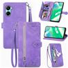 JayModCase Custodia per OPPO Realme C33, con chiusura lampo Funzione Stand scomparti [Magnetica] [Antiurto] Pelle portafoglio Cover per Realme C33 - Viola