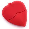 H-Customs Chiavetta USB di gomma rossa cuore da 32 GB USB 3.0
