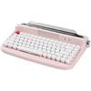 Gsrimgratoe Tastiera Fili Bluetooth Macchina di Scrivere Ufficio Tablet Sensazione Meccanica Tastiera Rotonda Retro Universale per Computer Portatile,A