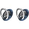 Generic 2 set di supporto per telefono con anello in metallo a rotazione 360 gradi, 3 in 1, universale per smartphone, colore: blu
