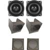 IPNOSIS Kit 2 casse SPECTRON SP-RX24 per Fiat Panda 141 dal 1986 al 2003 + 2 Box anteriori + 2 Griglie Colore Grigio da 10cm