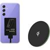 Razanmo Ricevitore di ricarica wireless esterno tipo C 7,5 W compatibile con il telefono Samsung Galaxy A54 A34 A24 A14 5G con caricatore Qi