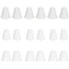 QUARKZMAN Punte Auricolari in Silicone a Triplo Manicotto per Ridurre Rumore per Auricolari In-Ear con 4mm-5mm Diametro Interno (Foro Interno 4mm) S/M/L,6 Paia, Bianco
