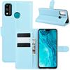 Fertuo Cover Honor 9X Lite, Custodia Portafoglio Cover a Libro in Pelle Flip Case con Silicone Bumper, Fibbia Magnetica, Porta Carte, Kickstand, per Honor 9X Lite, Blu