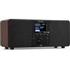 Audizio Genua DAB Radio con Bluetooth, Altoparlanti Stereo 50W, Radio FM Digitale, 30 Stazioni Preset, DAB+, Doppia Sveglia, Telecomando, Riproduzione MP3 USB, Finitura Legno