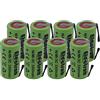 Electron 8X Batteria Pila NI-MH SC 3300mAh 3.3Ah 1,2V con lamelle linguette a saldare per pacchi batterie trapani torce allarmi
