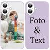 Yoedge Cover Personalizzata Custodia per iPhone 16 6,1 Personalizzato con Foto Testi Disegni Personalizza Custodia Immagine, Antiurto Viola Personalizzabili Case per iPhone 16